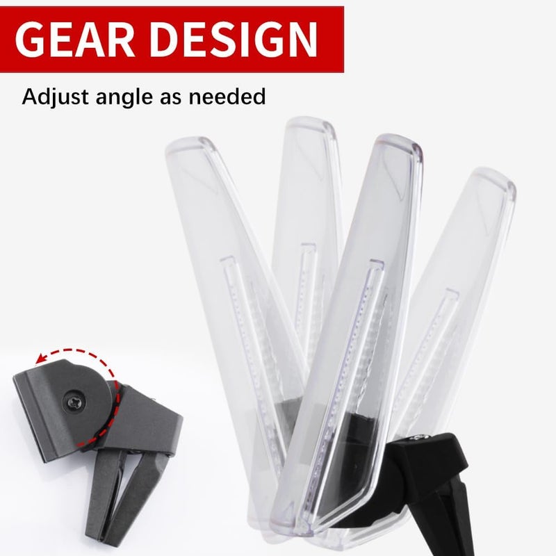 KICRY Motorcycle Windshield Extension Small Airflow Extender Only - Not for Viewing Adjustable Clip on Windscreen Spoiler Deflector Universal Fit (Clear) - Image 4